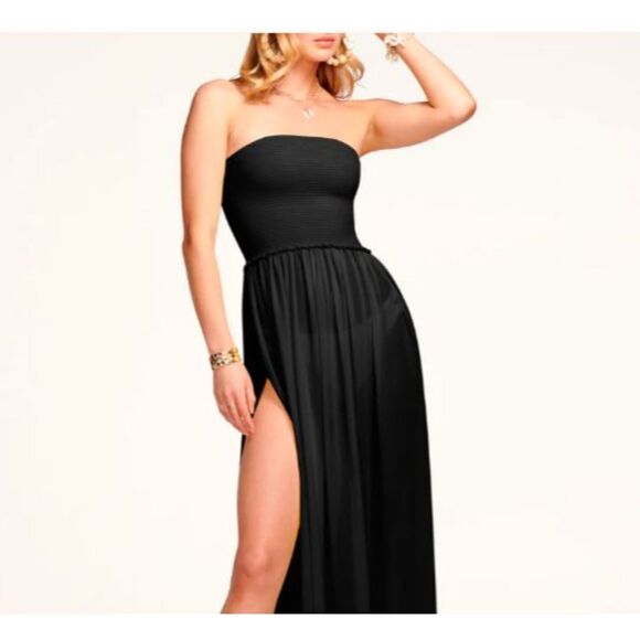 Ramy Brook Women's Calista Strapless Vented Maxi Dress XS NWT 295 Black - Picture 4 of 6